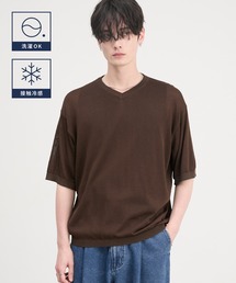 CIYOT（シヨウト）の「【CIYOT】コンパクトシルエット ハイゲージ 半袖 サマーニット Tシャツ<マシンウォッシャブル・接触冷感>（Tシャツ/カットソー）」