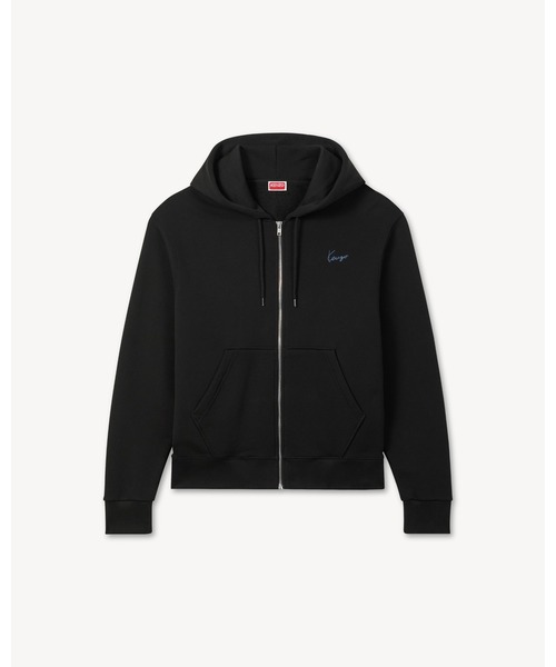 KENZO(ケンゾー)の「'KENZO Signature' エンブロイダリー ジップアップ フーディー イン コットン(パーカー・メンズ・ブラック系その他5・SMALL/MEDIUM)」の5枚目の写真