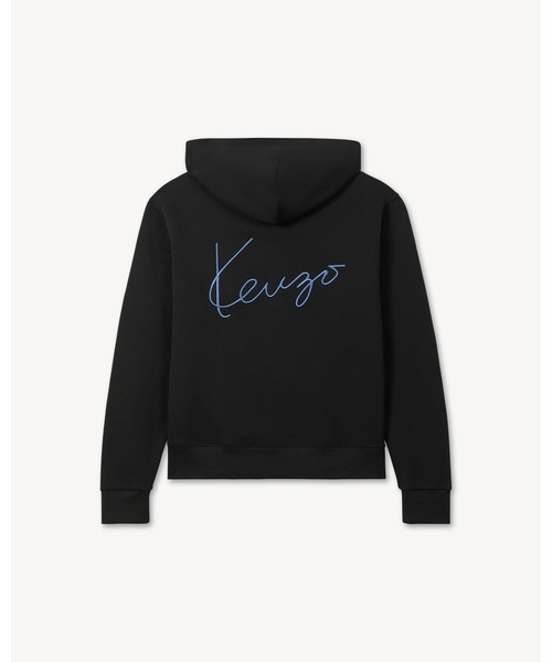 KENZO(ケンゾー)の「'KENZO Signature' エンブロイダリー ジップアップ フーディー イン コットン(パーカー・メンズ・ブラック系その他5・SMALL/MEDIUM)」の6枚目の写真