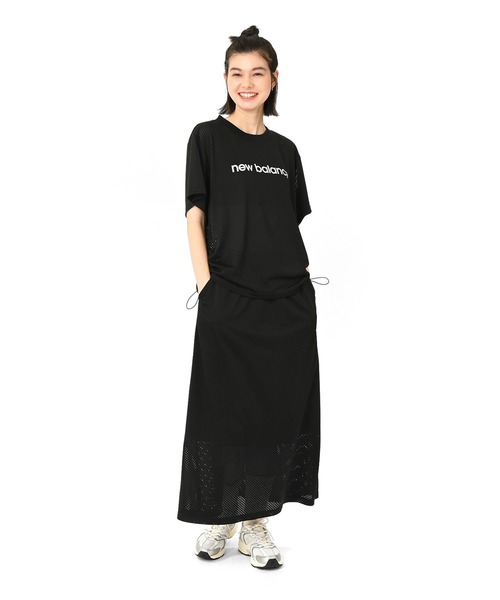 NEW BALANCE(ニューバランス)の「ロゴメッシュショートスリーブ(Tシャツ/カットソー・レディース・ブラック・SMALL/MEDIUM/LARGE/X-LARGE)」の4枚目の写真