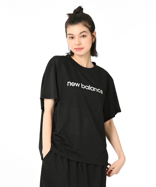 NEW BALANCE(ニューバランス)の「ロゴメッシュショートスリーブ(Tシャツ/カットソー・レディース・ブラック・SMALL/MEDIUM/LARGE/X-LARGE)」の15枚目の写真
