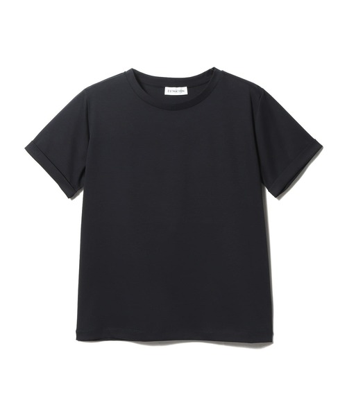 ESTNATION（エストネーション）の「ESTNATION / アルビニ コットンスムース ロールアップ Tシャツ（Tシャツ/カットソー・レディース・ネイビー/ホワイト/ブラック/ブラウン/ベージュ/カーキ・FREE）」の15枚目の写真