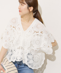 Torrazzo Donna | 《WEB限定追加》【TORRAZZO DONNA/トラッゾドンナ】クロシェポンチョ(ニット/セーター)