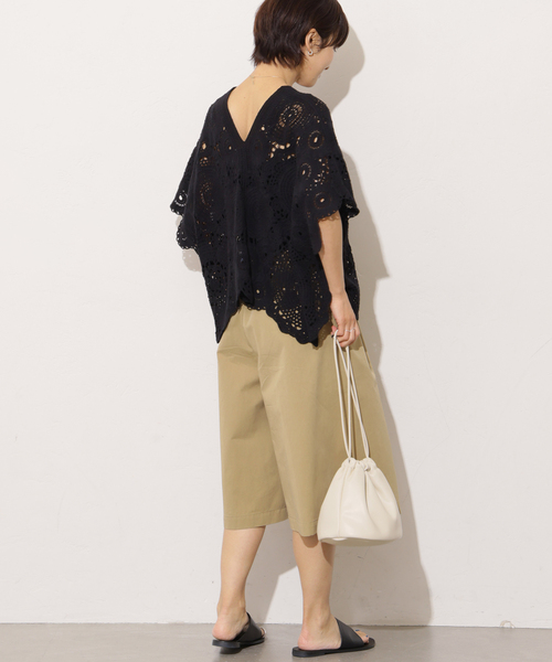 Torrazzo Donna(トラッゾドンナ)の「《WEB限定追加》【TORRAZZO DONNA/トラッゾドンナ】クロシェポンチョ(ニット/セーター・レディース・ブラック/ホワイト・FREE)」の14枚目の写真