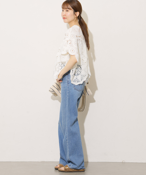 Torrazzo Donna(トラッゾドンナ)の「《WEB限定追加》【TORRAZZO DONNA/トラッゾドンナ】クロシェポンチョ(ニット/セーター・レディース・ブラック/ホワイト・FREE)」の22枚目の写真