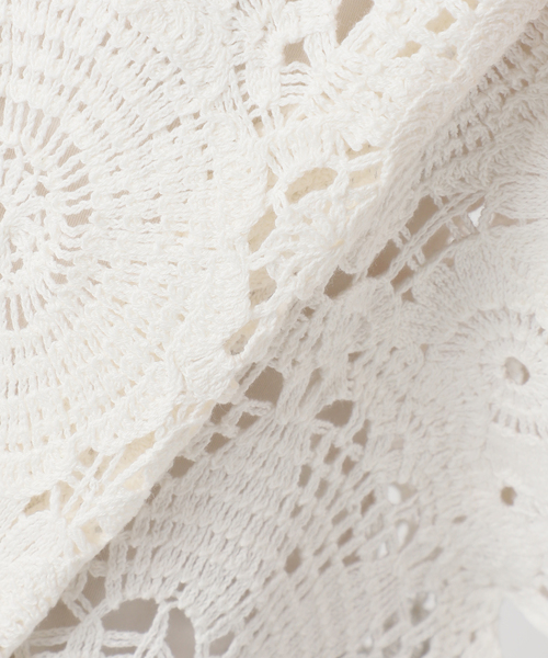 Torrazzo Donna(トラッゾドンナ)の「《WEB限定追加》【TORRAZZO DONNA/トラッゾドンナ】クロシェポンチョ(ニット/セーター・レディース・ブラック/ホワイト・FREE)」の10枚目の写真