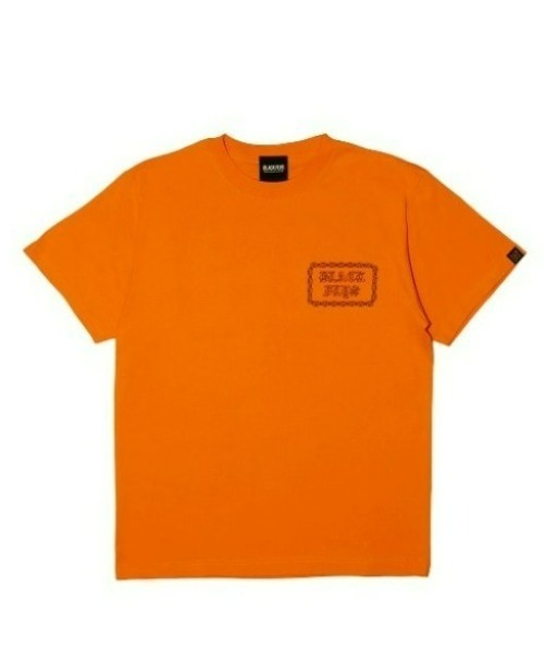 BLACK FLYS(ブラックフライズ)の「【BLACK FLYS】CHAIN S/S TEE(Tシャツ/カットソー・メンズ・オレンジ/ブラック・MEDIUM/LARGE/X-LARGE)」の1枚目の写真