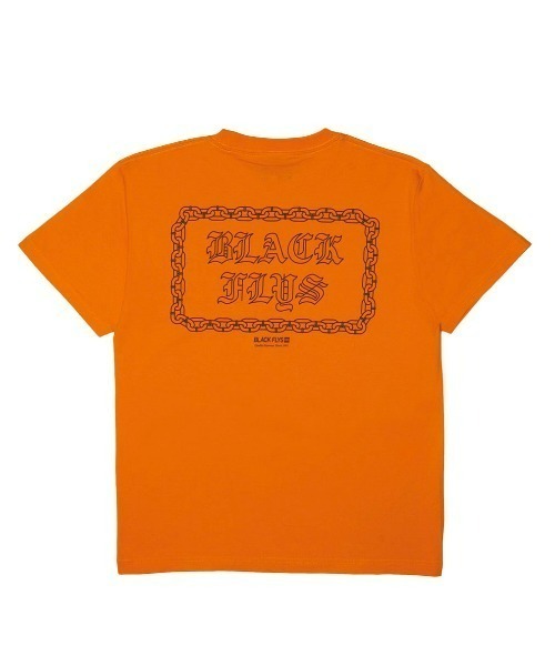 BLACK FLYS(ブラックフライズ)の「【BLACK FLYS】CHAIN S/S TEE(Tシャツ/カットソー・メンズ・オレンジ/ブラック・MEDIUM/LARGE/X-LARGE)」の4枚目の写真