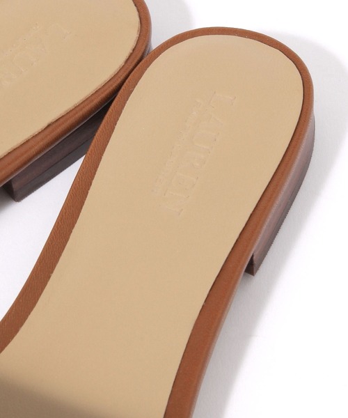 LAUREN(ローレン)の「【LAUREN RALPH LAUREN】SLIDE SANDAL(サンダル・レディース・ホワイト/ブラウン・37/36)」の9枚目の写真