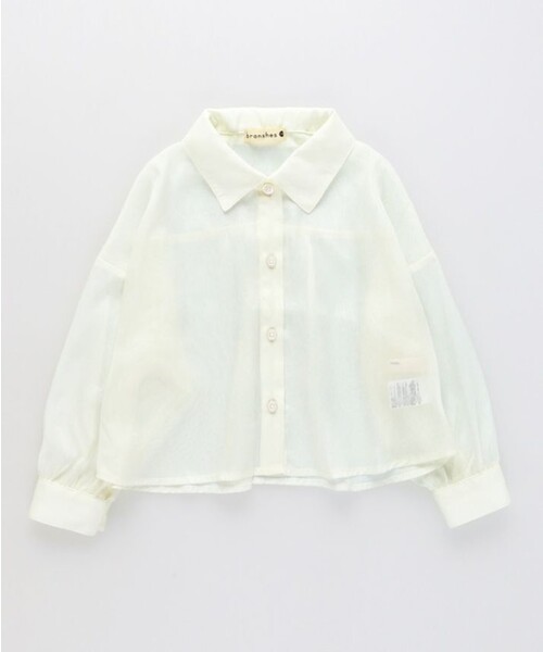 BRANSHES(ブランシェス)の「シアー長袖シャツ(シャツ/ブラウス・キッズ・サックスブルー/アイボリー・100/110/140/130/120/150)」の3枚目の写真