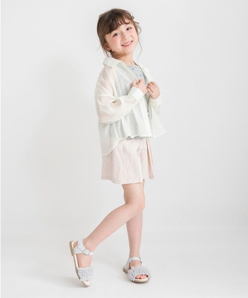 BRANSHES(ブランシェス)の「シアー長袖シャツ(シャツ/ブラウス・キッズ・サックスブルー/アイボリー・100/110/140/130/120/150)」の5枚目の写真