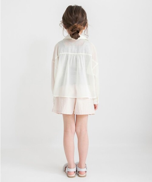 BRANSHES(ブランシェス)の「シアー長袖シャツ(シャツ/ブラウス・キッズ・サックスブルー/アイボリー・100/110/140/130/120/150)」の7枚目の写真