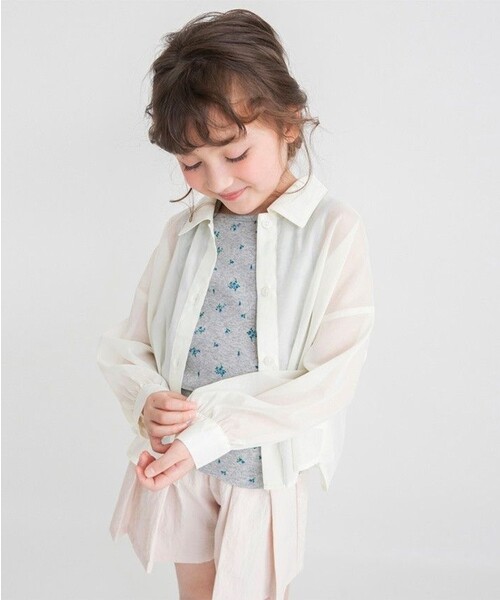 BRANSHES(ブランシェス)の「シアー長袖シャツ(シャツ/ブラウス・キッズ・サックスブルー/アイボリー・100/110/140/130/120/150)」の8枚目の写真