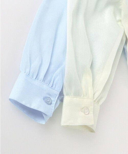 BRANSHES(ブランシェス)の「シアー長袖シャツ(シャツ/ブラウス・キッズ・サックスブルー/アイボリー・100/110/140/130/120/150)」の10枚目の写真
