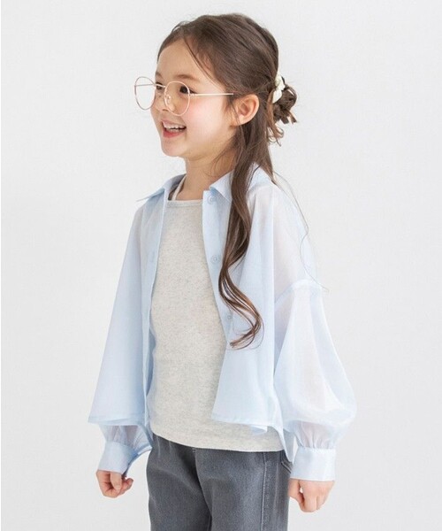 BRANSHES(ブランシェス)の「シアー長袖シャツ(シャツ/ブラウス・キッズ・サックスブルー/アイボリー・100/110/140/130/120/150)」の18枚目の写真