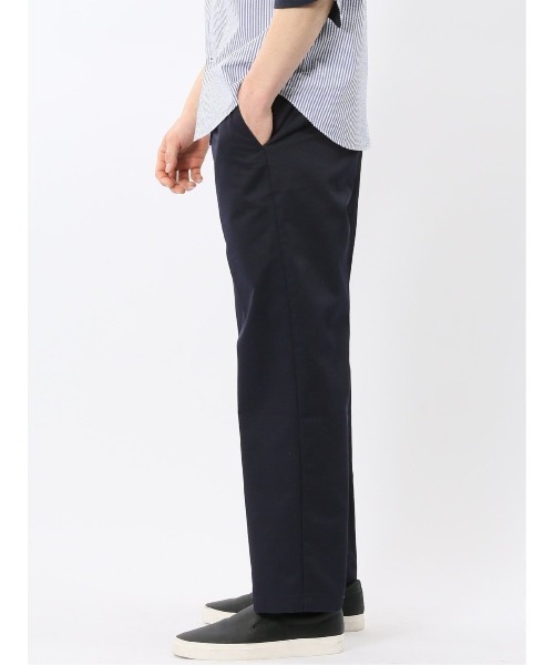 TAKA-Q（タカキュー）の「パンツ メンズ ゆったり ワイド トラウザー ワンタック 綿混 チノ クロス ツイル（チノパンツ・メンズ・ネイビー/ベージュ・MEDIUM/X-LARGE/LARGE）」の13枚目の写真