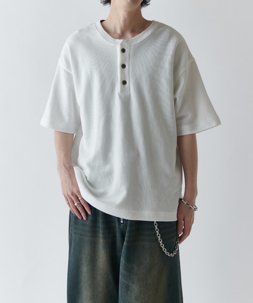 ヘンリーネックビッグTシャツ（Tシャツ/カットソー）｜Lui's（ルイス