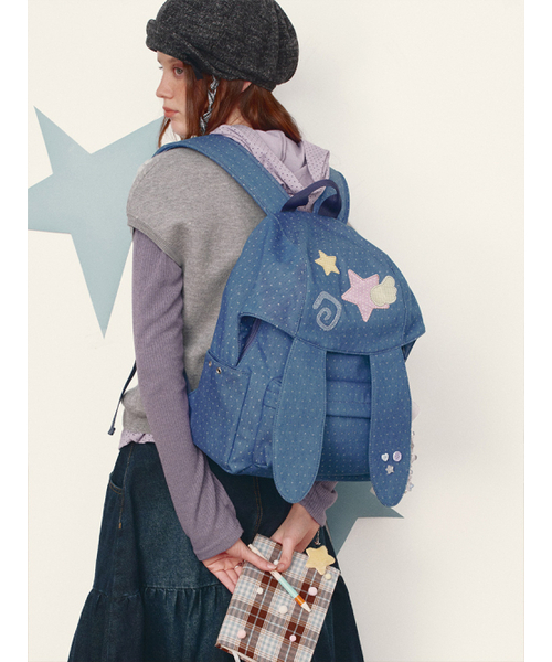 VANWALK（バンウォーク）の「Bunny Bunny Backpack [Denim]（バックパック/リュック・レディース・ブルー・FREE）」の2枚目の写真