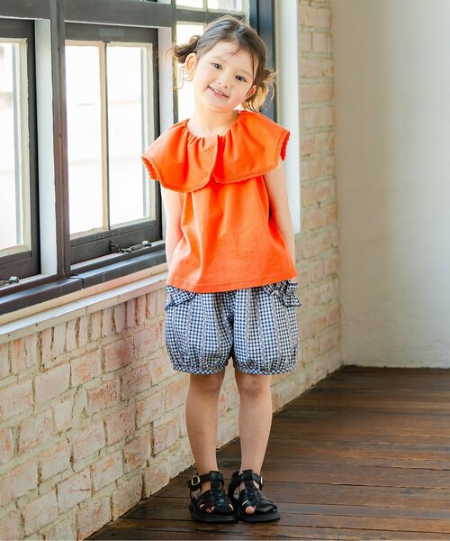 Boribon(ボリボン)の「ギャザーショートパンツ(その他パンツ・キッズ・ブラック/チェック/ネイビー・80/90/100/110/120)」の5枚目の写真