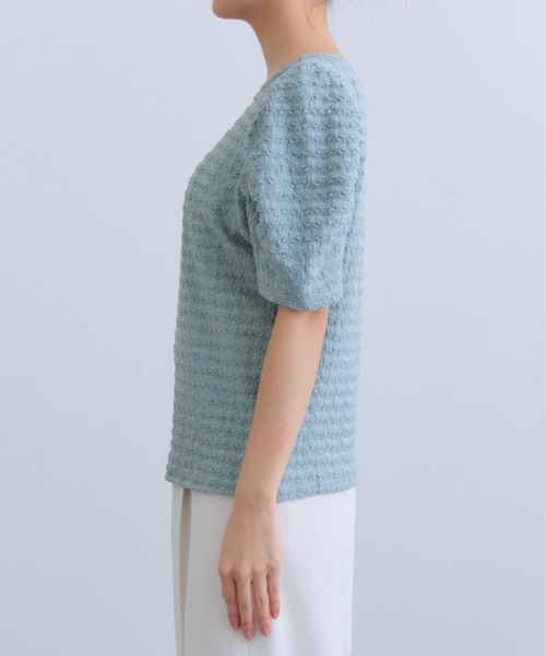 COHINA(コヒナ)の「パフスリーブカットソー 【低身長・小柄女性】(Tシャツ/カットソー・レディース・レッド/ネイビー/ブルー/ホワイト・ONE SIZE)」の18枚目の写真