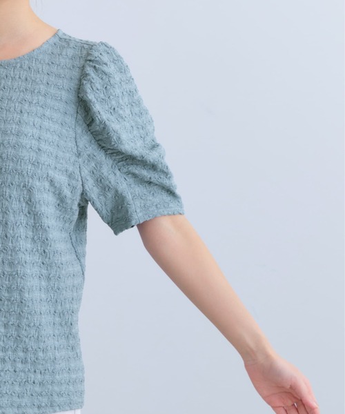 COHINA(コヒナ)の「パフスリーブカットソー 【低身長・小柄女性】(Tシャツ/カットソー・レディース・レッド/ネイビー/ブルー/ホワイト・ONE SIZE)」の20枚目の写真