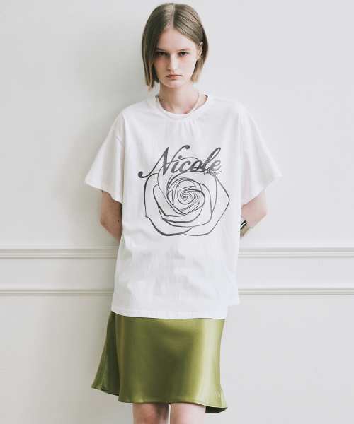 NICK&NICOLE(ニックアンドニコール)の「NICOLE ROSE SLEEVE TOP_CREAM CHARCOAL(Tシャツ/カットソー・レディース・その他・MEDIUM/LARGE)」の3枚目の写真