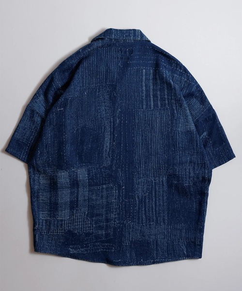 FDMTL（ファンダメンタル）の「【FDMTL】BORO S/S SHIRT 3YR WASH（シャツ/ブラウス・メンズ・インディゴブルー・3/4）」の2枚目の写真