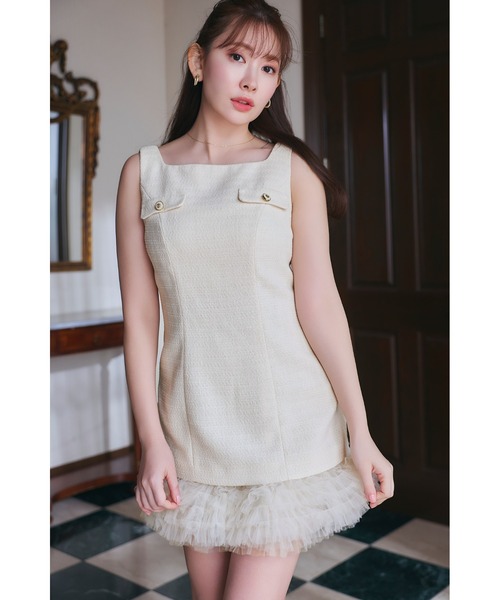 Roxanne Layered Tulle Mini Dress（ワンピース）｜Her lip to（ハー