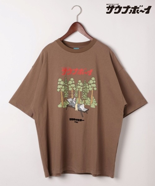 サウナボーイ(サウナボーイ)の「【サウナ×○○=ととのう】サウナボーイTシャツ(Tシャツ/カットソー・レディース・ブラウン/ネイビー/チャコール/オフホワイト・MEDIUM/LARGE)」の9枚目の写真