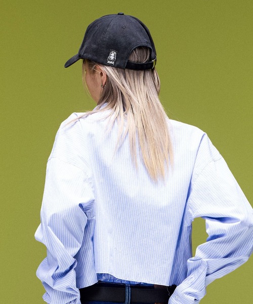 X-girl（エックスガール）の「FADED FACE LABEL 6PANEL CAP（キャップ・レディース・ブラウン/オリーブ/ブラック・ONE SIZE）」の6枚目の写真