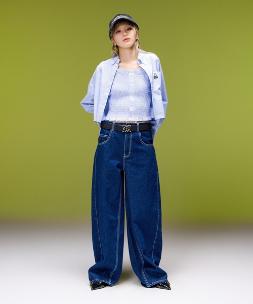 X-girl（エックスガール）の「FADED FACE LABEL 6PANEL CAP（キャップ・レディース・ブラウン/オリーブ/ブラック・ONE SIZE）」の7枚目の写真