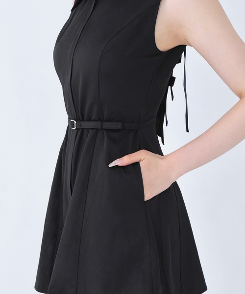M me eme（エムミーエメ）の「Back ribbon flare mini onepiece(eme10604)（ワンピース・レディース・ブラック・FREE）」の14枚目の写真