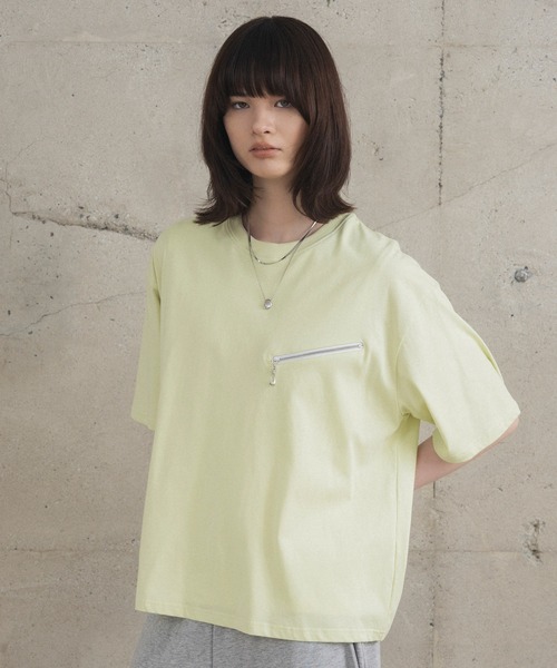 Confirm（コンファーム）の「ジップディテールTシャツ / Zip-detail Tee メンズ ウィメンズ ユニセックス（Tシャツ/カットソー・メンズ・グレー/ミント/ブラック・L/M）」の13枚目の写真