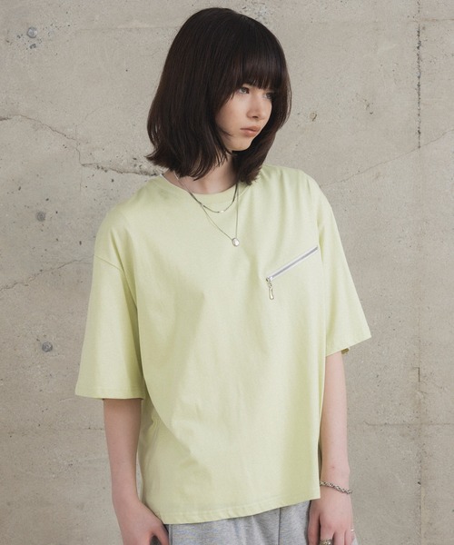 Confirm（コンファーム）の「ジップディテールTシャツ / Zip-detail Tee メンズ ウィメンズ ユニセックス（Tシャツ/カットソー・メンズ・グレー/ミント/ブラック・L/M）」の16枚目の写真