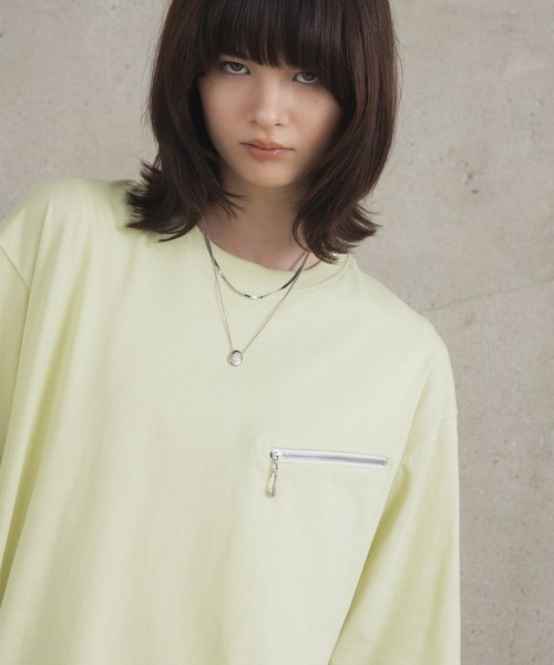 Confirm（コンファーム）の「ジップディテールTシャツ / Zip-detail Tee メンズ ウィメンズ ユニセックス（Tシャツ/カットソー・メンズ・グレー/ミント/ブラック・L/M）」の18枚目の写真