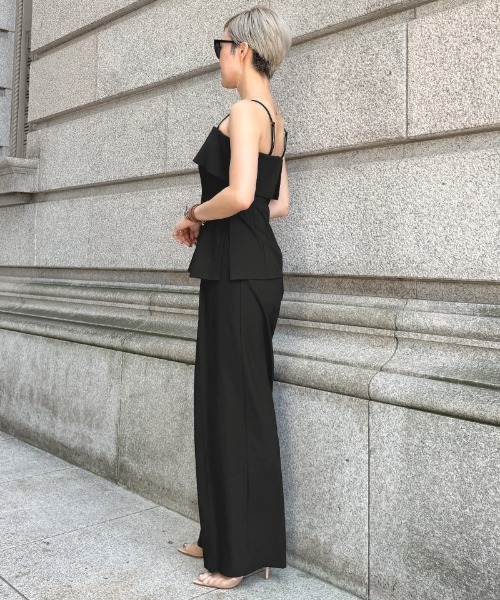 JENNE(ジェンヌ)の「ワイドストレートパンツ(防シワ機能性生地)(その他パンツ・レディース・ブラック/グレー・SMALL/MEDIUM/LARGE)」の11枚目の写真