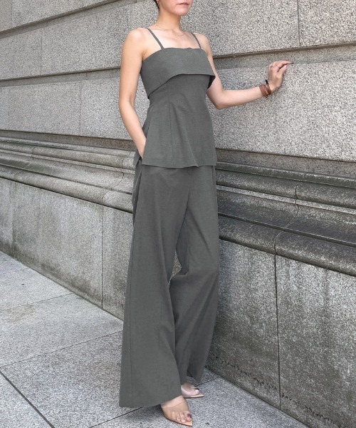 JENNE(ジェンヌ)の「ワイドストレートパンツ(防シワ機能性生地)(その他パンツ・レディース・ブラック/グレー・SMALL/MEDIUM/LARGE)」の19枚目の写真
