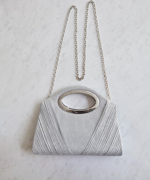 Leja(レジャ)の「【LEJA】シャイニーグリッターライン2WAYメタルハンドルバッグ結婚式 パーティー 成人式 二次会 同窓会 お呼ばれ オケージョン 20代 30代(ハンドバッグ・レディース・シルバー・FREE)」の8枚目の写真