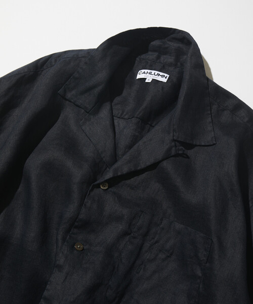 CAHLUMN(カウラム)の「CAHLUMN/カウラム Linen Open Collar Short Sleeve Shirt(シャツ/ブラウス・メンズ・ネイビー/ライトグレー/ブラウン/ホワイト/サックスブルー・MEDIUM/X-LARGE/LARGE/XX-LARGE)」の6枚目の写真