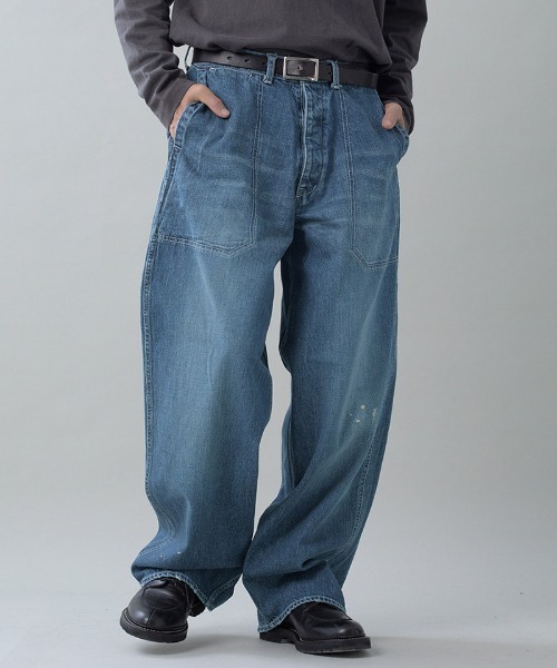 EGO TRIPPING(エゴトリッピング)の「mp15098- USN-DENIMTROUSERS damage デニムパンツ(626702)(デニムパンツ・メンズ・ライトインディゴブルー/ブルー系その他/インディゴブルー/ブルー系その他2・29/31/33)」の3枚目の写真
