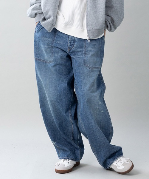 EGO TRIPPING(エゴトリッピング)の「mp15098- USN-DENIMTROUSERS damage デニムパンツ(626702)(デニムパンツ・メンズ・ライトインディゴブルー/ブルー系その他/インディゴブルー/ブルー系その他2・29/31/33)」の4枚目の写真