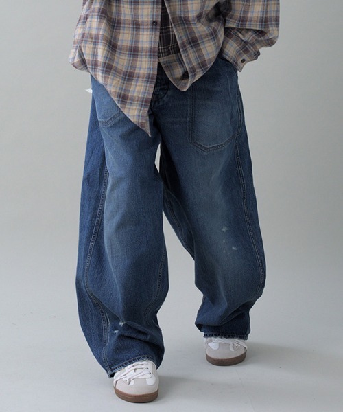 EGO TRIPPING(エゴトリッピング)の「mp15098- USN-DENIMTROUSERS damage デニムパンツ(626702)(デニムパンツ・メンズ・ライトインディゴブルー/ブルー系その他/インディゴブルー/ブルー系その他2・29/31/33)」の1枚目の写真