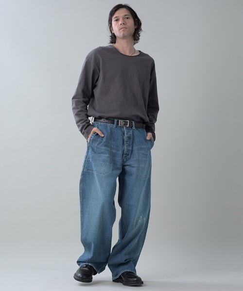 EGO TRIPPING(エゴトリッピング)の「mp15098- USN-DENIMTROUSERS damage デニムパンツ(626702)(デニムパンツ・メンズ・ライトインディゴブルー/ブルー系その他/インディゴブルー/ブルー系その他2・29/31/33)」の11枚目の写真