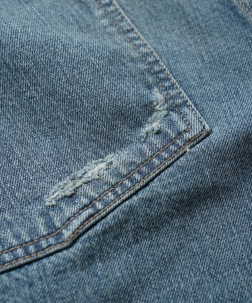 EGO TRIPPING(エゴトリッピング)の「mp15098- USN-DENIMTROUSERS damage デニムパンツ(626702)(デニムパンツ・メンズ・ライトインディゴブルー/ブルー系その他/インディゴブルー/ブルー系その他2・29/31/33)」の5枚目の写真