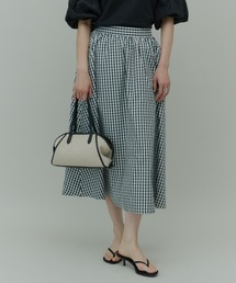 Gingham Check Gathered Long Skirt / ギンガムチェックギャザーロングスカート