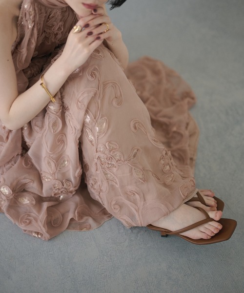 LAULEN(ローレン)の「square toe thong sandals /スクエアトゥ トングサンダル(サンダル・レディース・ブラウン/アイボリー/ベージュ/ブラック/ボルドー・23cm/24cm/24.5cm)」の20枚目の写真