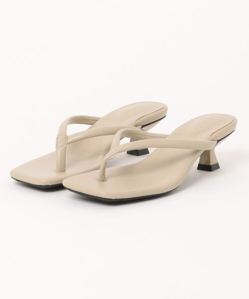 LAULEN(ローレン)の「square toe thong sandals /スクエアトゥ トングサンダル(サンダル・レディース・ブラウン/アイボリー/ベージュ/ブラック/ボルドー・23cm/24cm/24.5cm)」の14枚目の写真