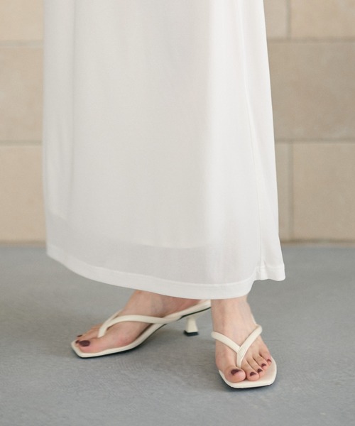 LAULEN(ローレン)の「square toe thong sandals /スクエアトゥ トングサンダル(サンダル・レディース・ブラウン/アイボリー/ベージュ/ブラック/ボルドー・23cm/24cm/24.5cm)」の15枚目の写真