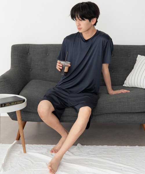 WEGO（ウィゴー）の「WEGO/【26年春夏新作】接触冷感セットアップウェア（ルームウェア/パジャマ・メンズ・ブラック/ダークグレー/ネイビー・MEDIUM/LARGE）」の15枚目の写真