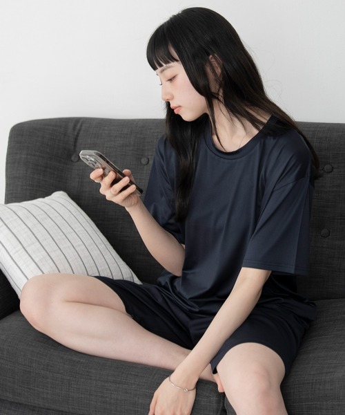 WEGO（ウィゴー）の「WEGO/【26年春夏新作】接触冷感セットアップウェア（ルームウェア/パジャマ・メンズ・ブラック/ダークグレー/ネイビー・MEDIUM/LARGE）」の20枚目の写真